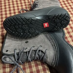 Woman’s Gray Suede The North Face Snow Boots